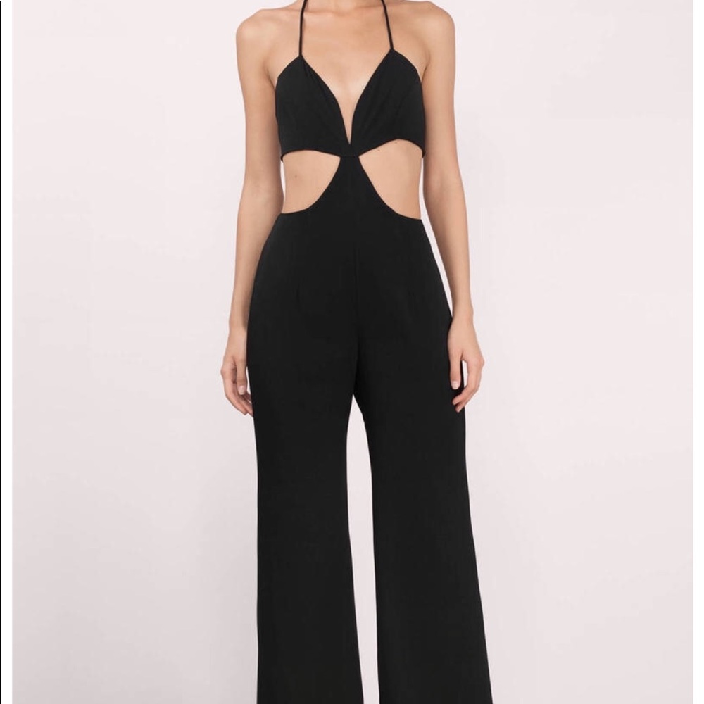 Halter wide legged jumper size Large